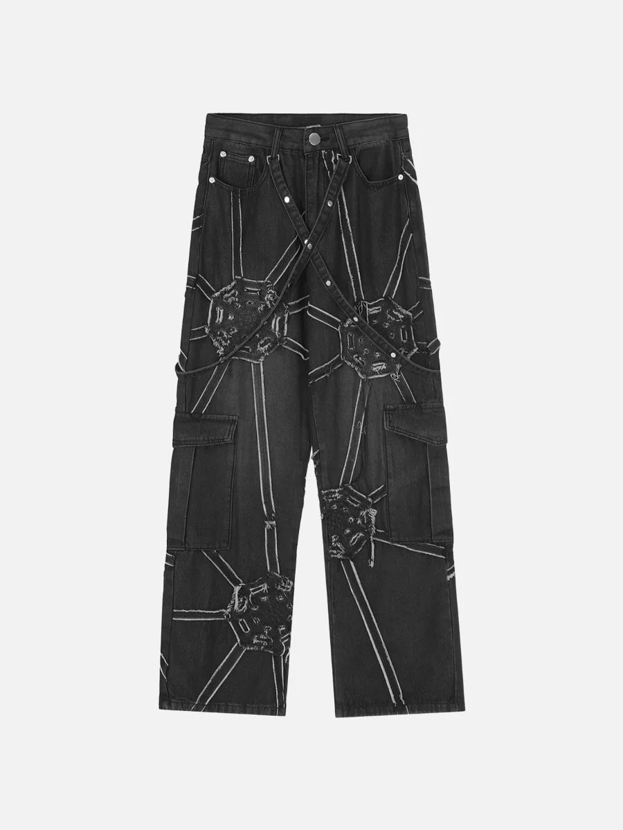 Spider Denim Pants