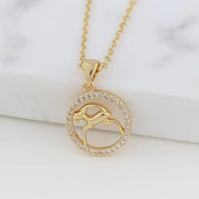 Zodiac Constellation Pendant Necklace