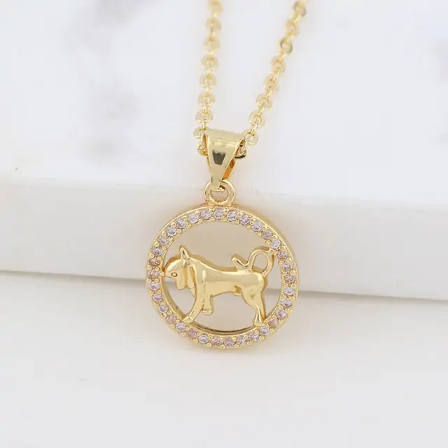 Zodiac Constellation Pendant Necklace