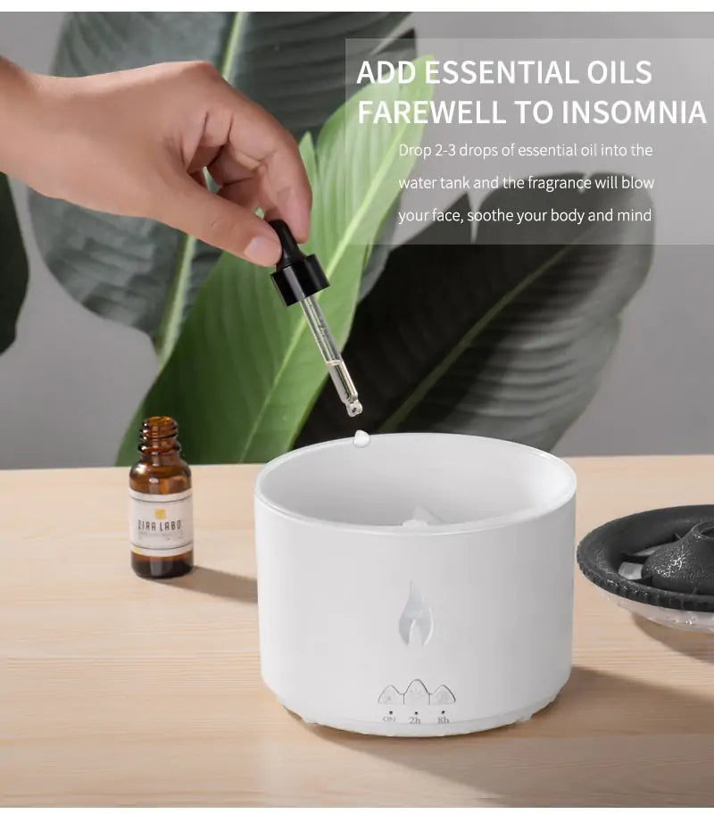 Portable Flame Aroma Air Humidifier