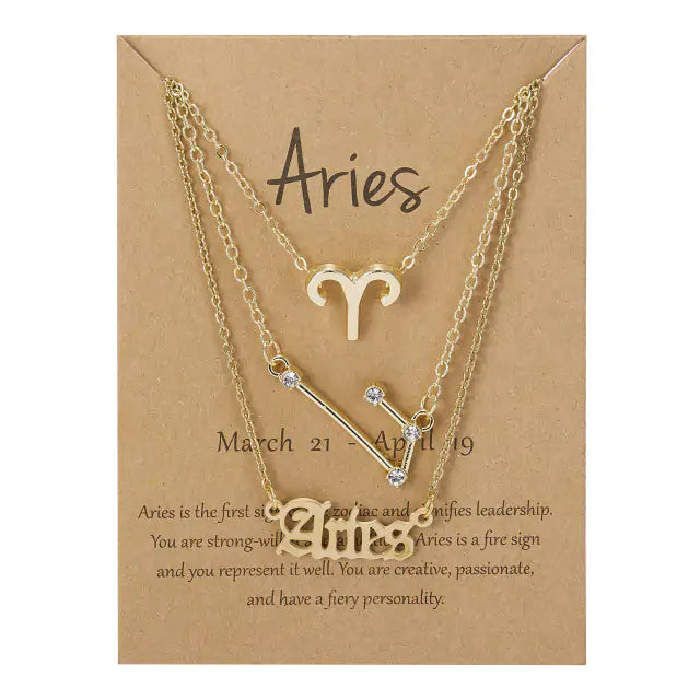 Zodiac Sign Pendant Necklace