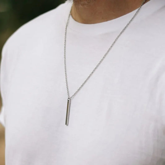 Chain Rectangular Pendant Necklace