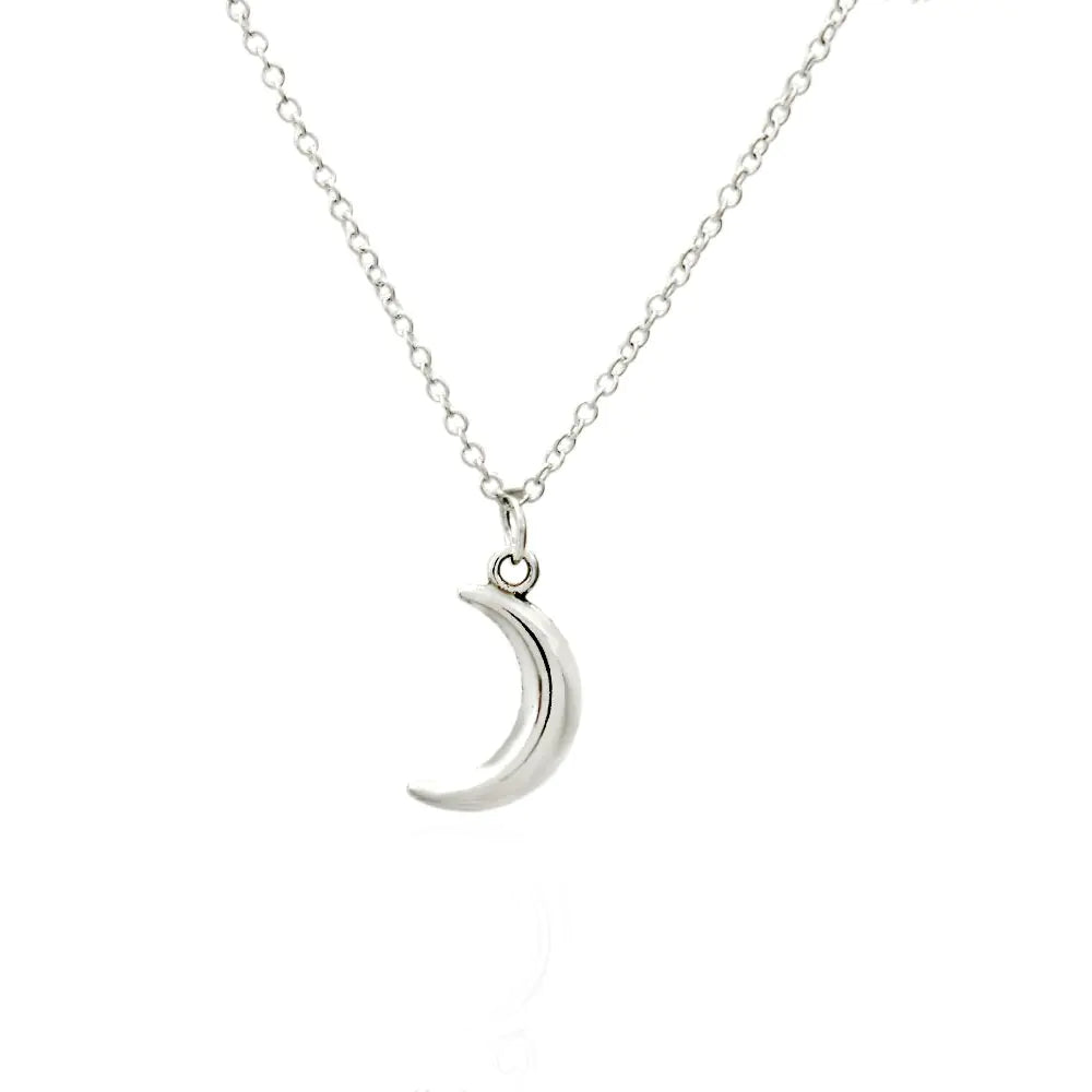 Simple Moon Pendant Necklace