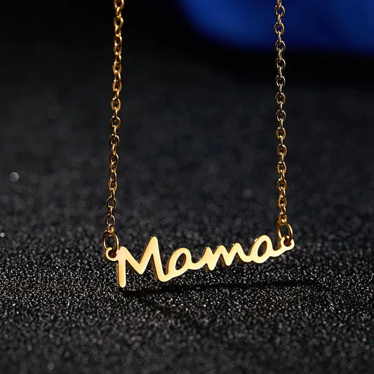 Mama Letter Pendant Necklace