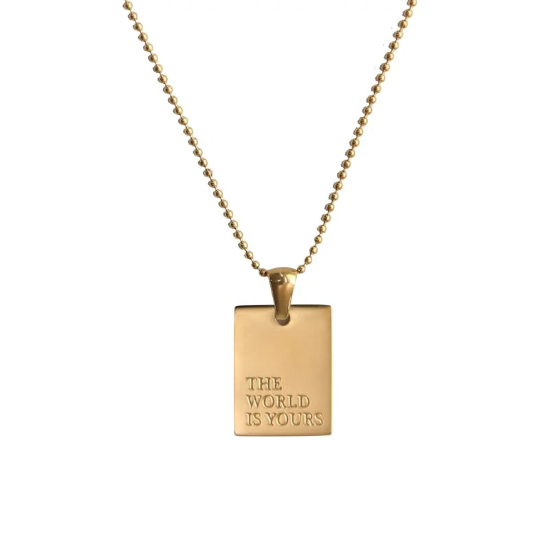 Word Pendant Necklace