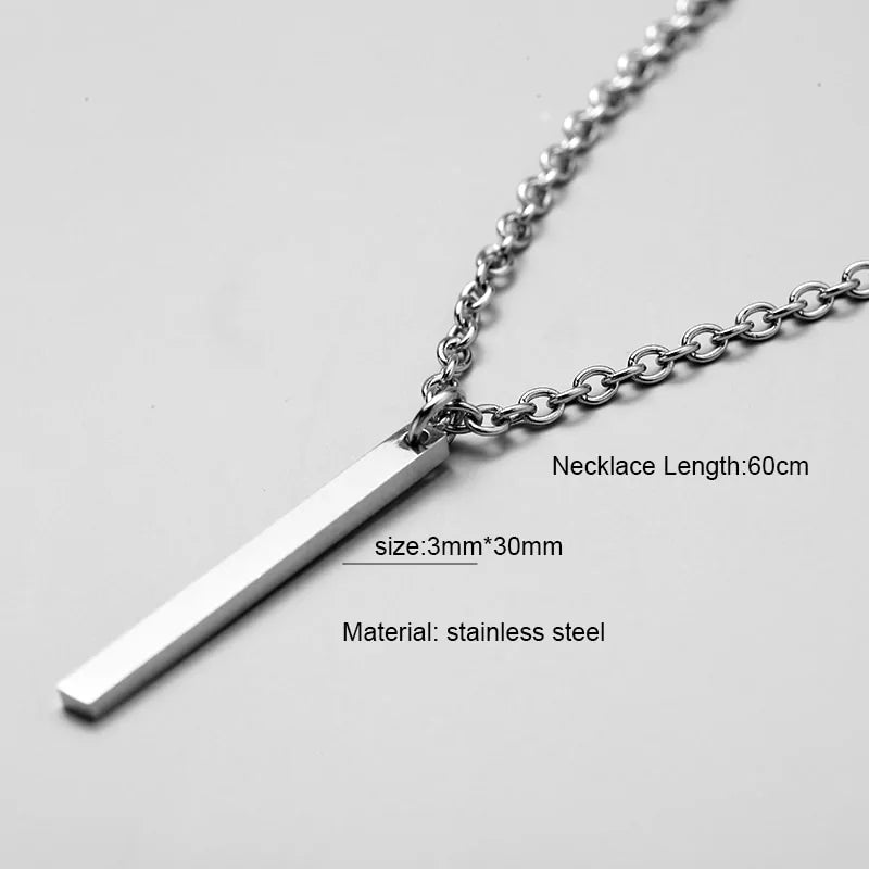 Chain Rectangular Pendant Necklace