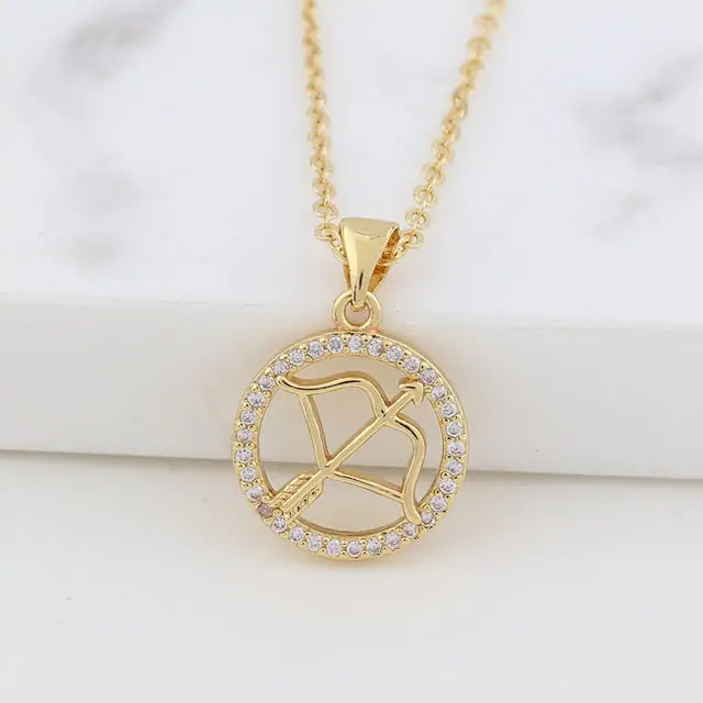 Zodiac Constellation Pendant Necklace