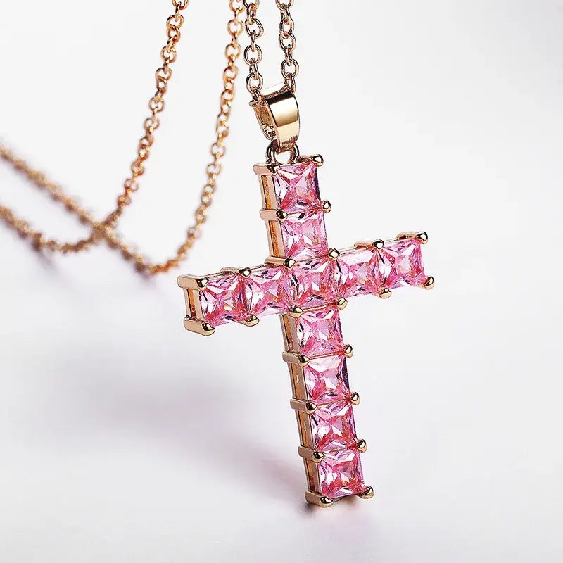 Goth Cross Pendant Necklace