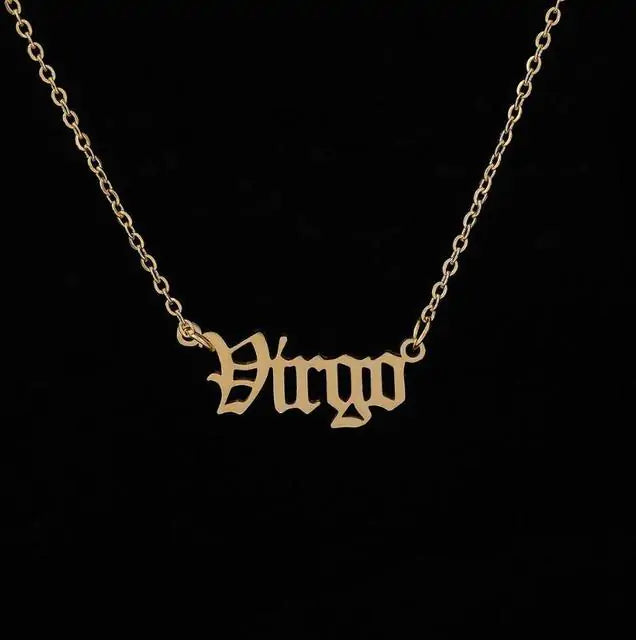 Zodiac Sign Pendant Necklace