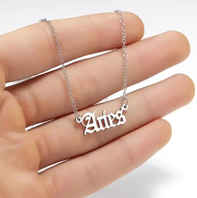 Zodiac Sign Pendant Necklace