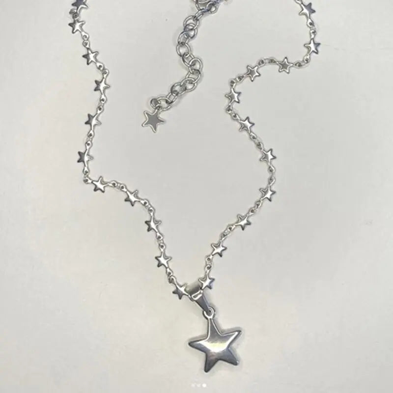 Metal Star Pendant Necklace