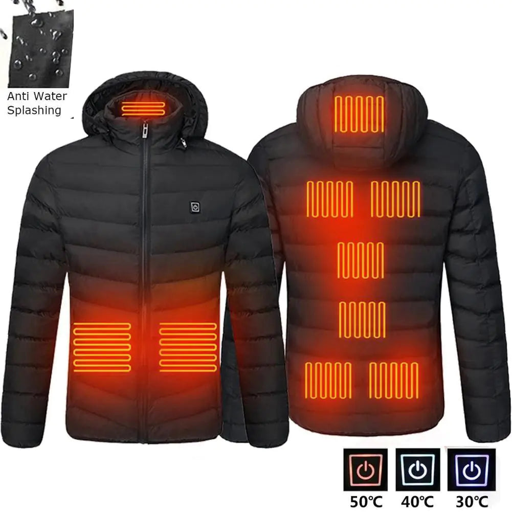 Hooded Heated Clothing Waterproof Warm Jackets