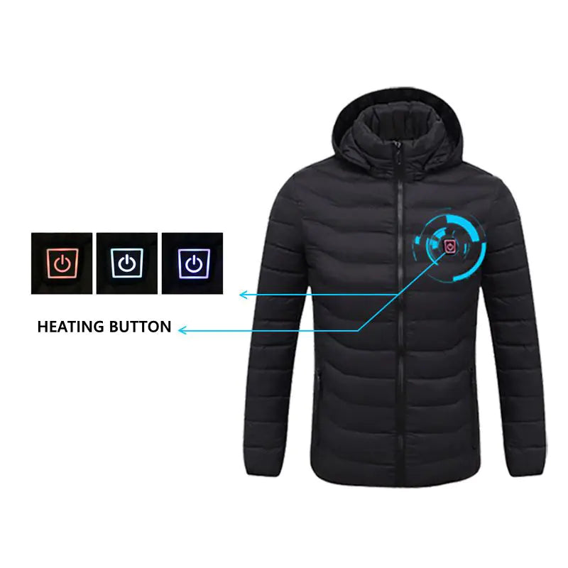 Hooded Heated Clothing Waterproof Warm Jackets