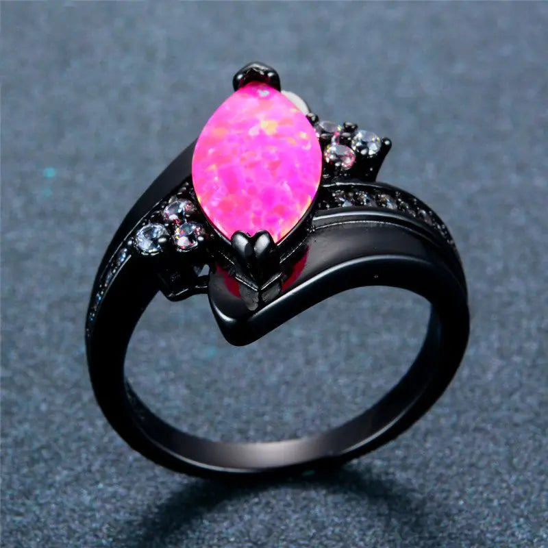 Pink Fire Opal Rings