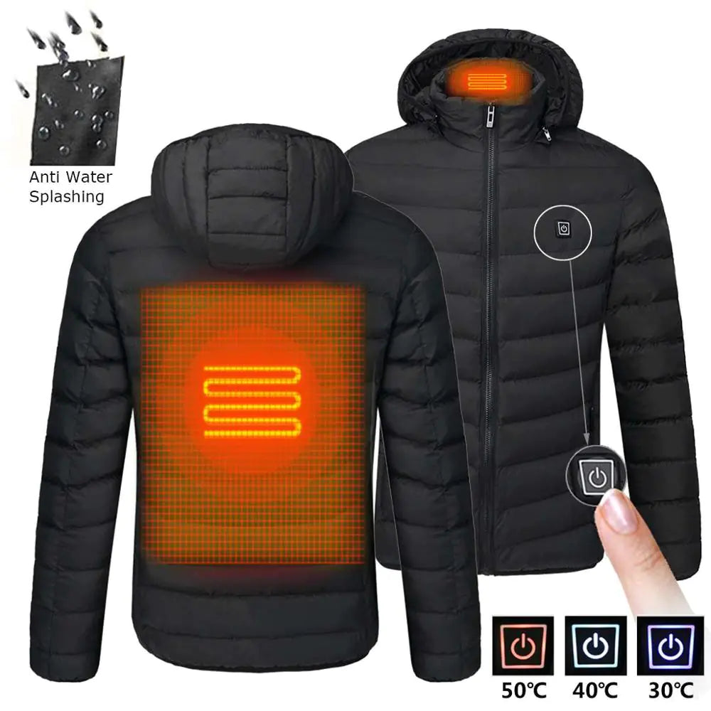 Hooded Heated Clothing Waterproof Warm Jackets