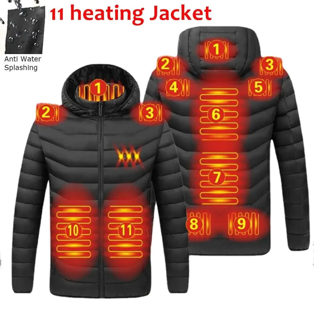 Hooded Heated Clothing Waterproof Warm Jackets