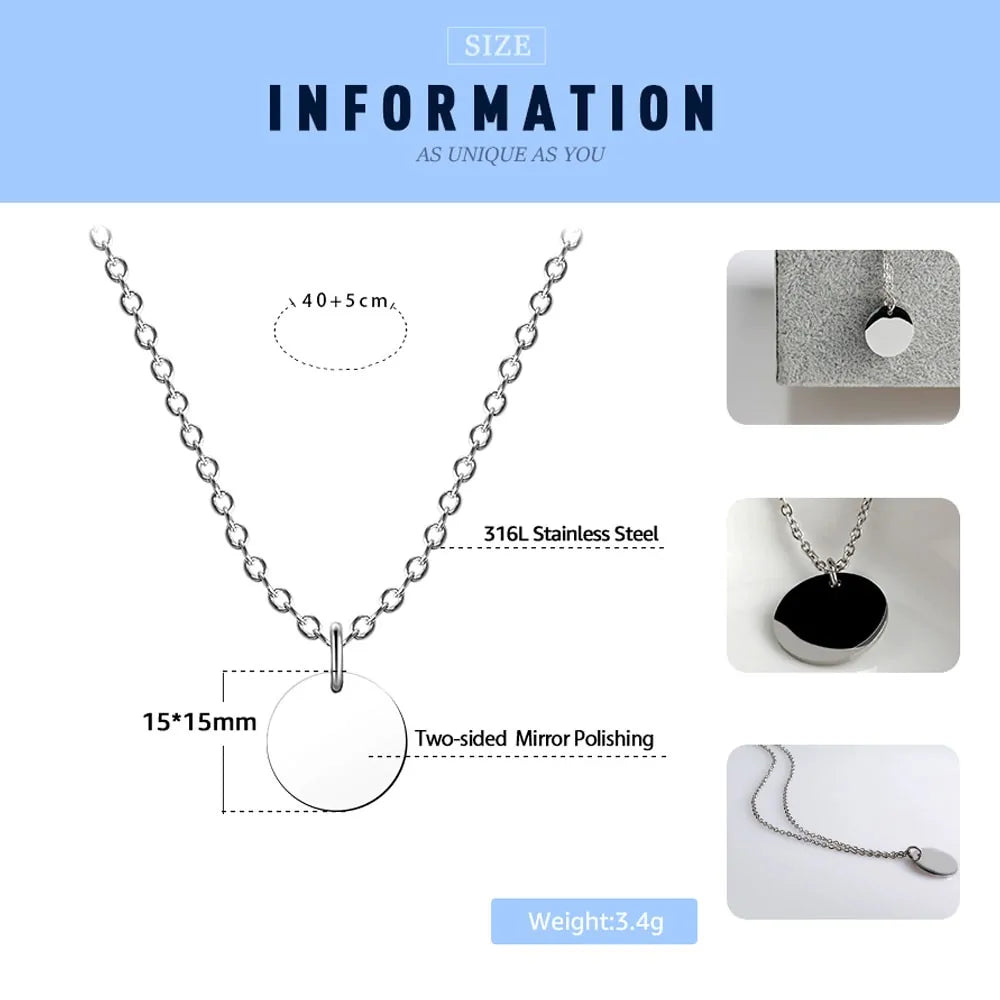 Disc Pendant Necklace