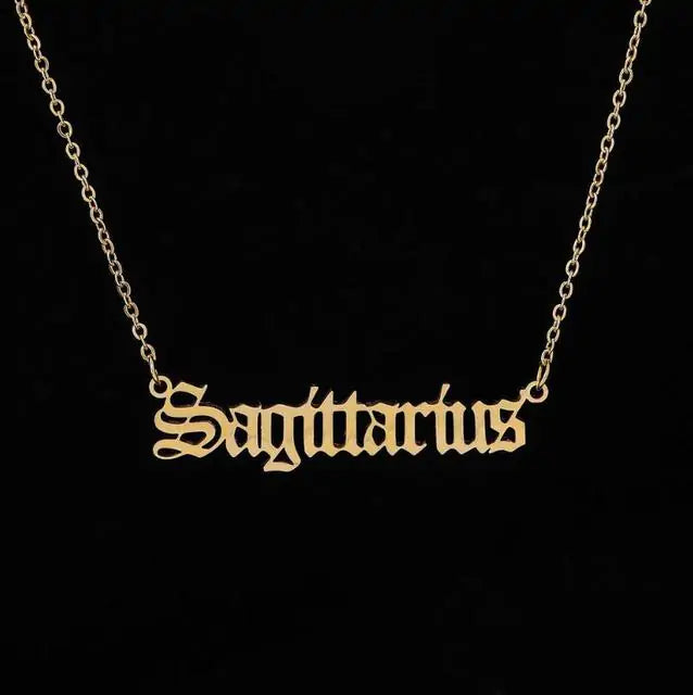 Zodiac Sign Pendant Necklace